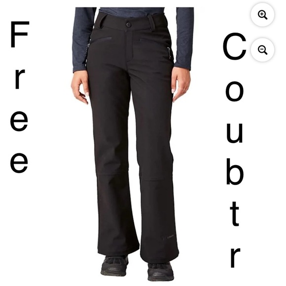 Ladies free country size large soft shell snow pants black color new - Picture 1 of 5